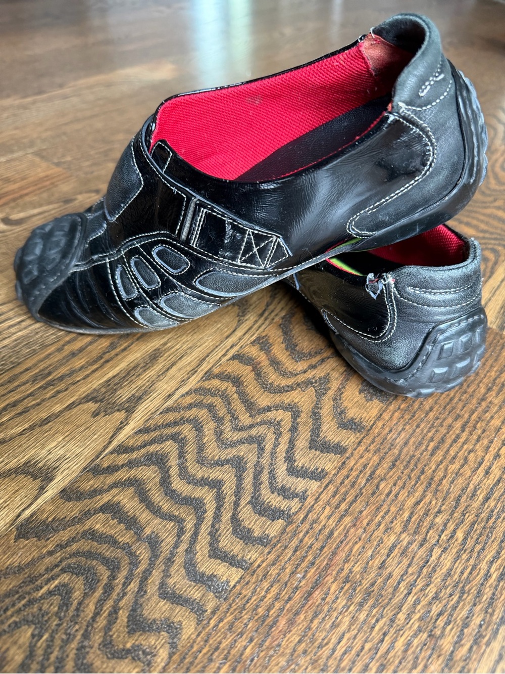 Black Patent Leather Slip-On Loafers 37